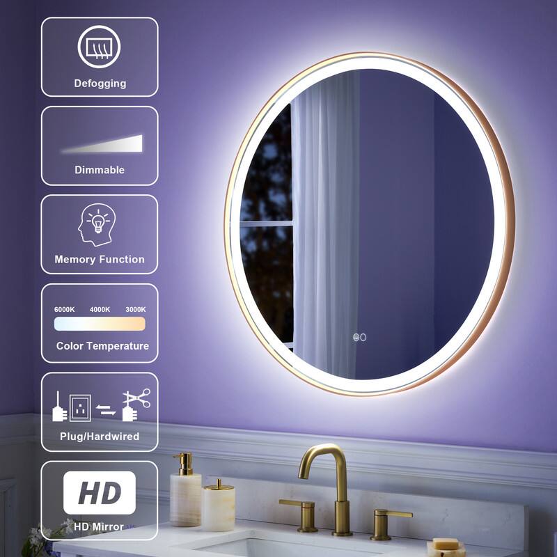 Defogging  
Dimmable  
Memory Function  
6000K 4000K 3000K Color Temperature  
Plug/Hardwired  
HD Mirror