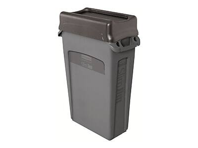 Alt View 1. RubberMaid - Slim Jim Indoor Lid Plastic, 23 Gal. - Black.