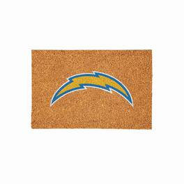 Evergreen Enterprises - Los Angeles Chargers 24" x 36" Outdoor Team Logo Coir Mat - Brown