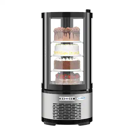 CoolMore is displayed on the machine, which is designed to keep cakes cool.