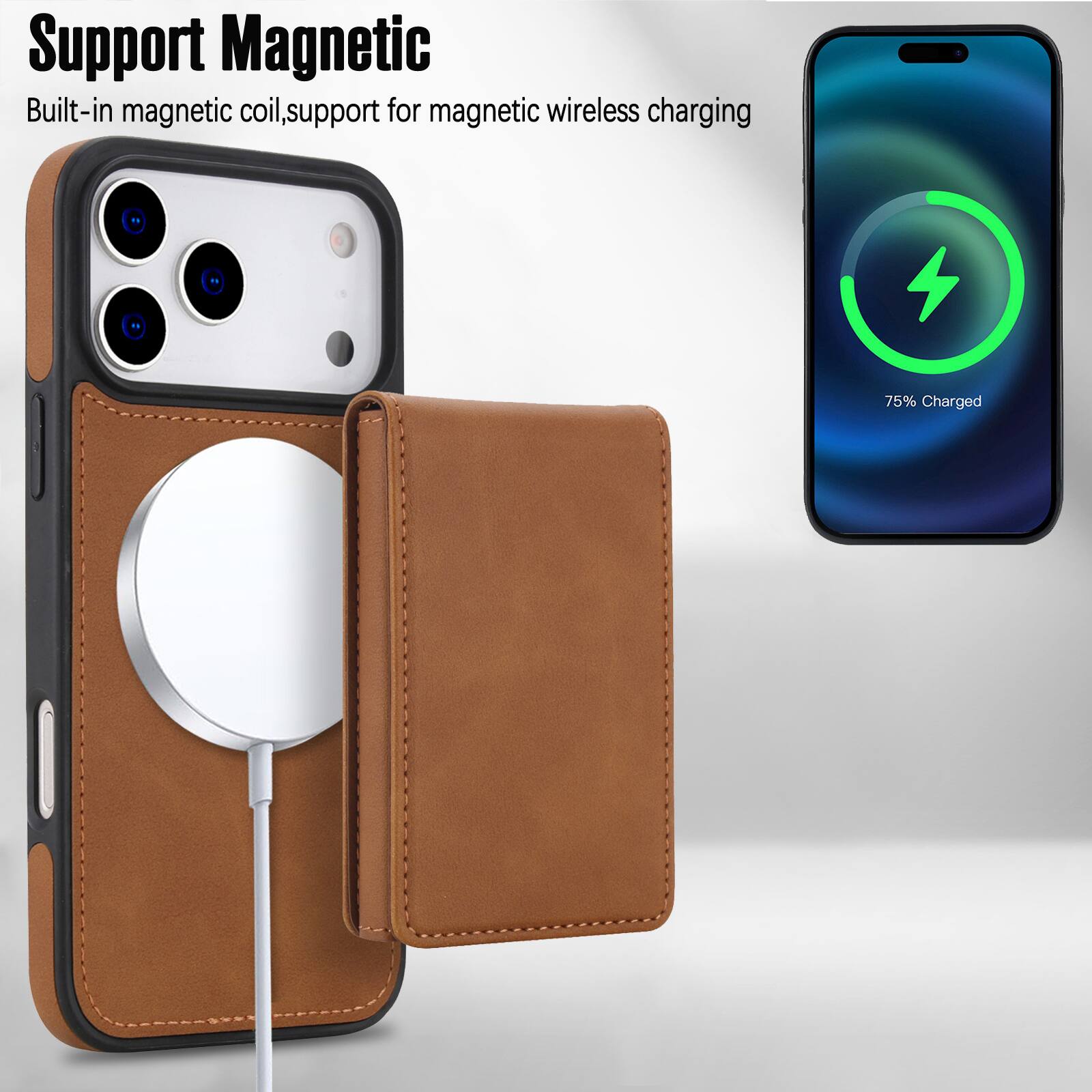 Support Magnetic  
Built-in magnetic coil, support for magnetic wireless charging  
75% Charged