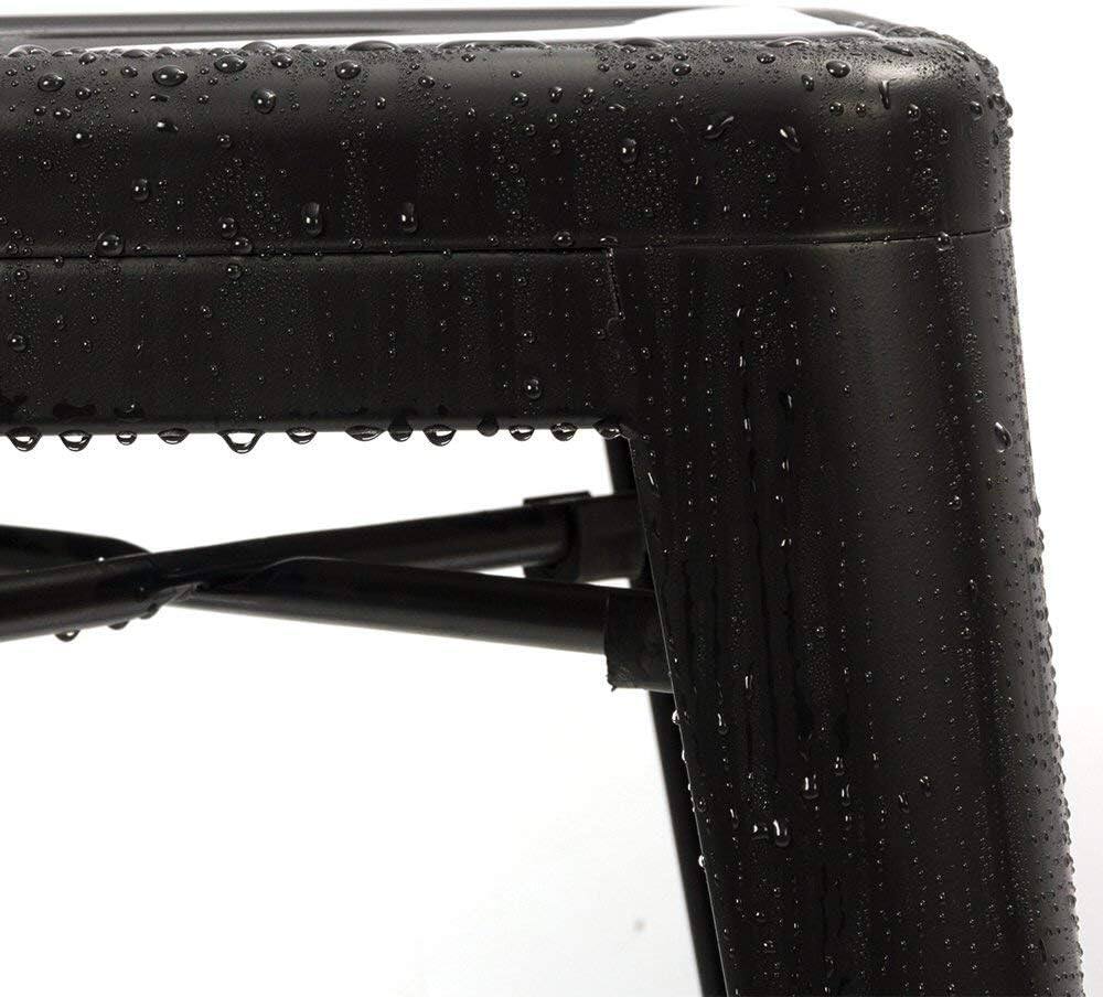 Left. Hivvago - Set of 4 - 24-in. Indoor/Outdoor Backless Stacking Black Metal Barstools - black.