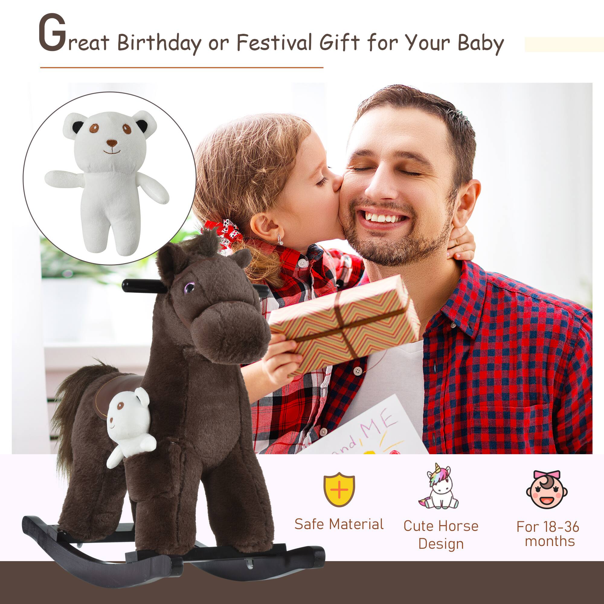Great Birthday or Festival Gift for Your Baby

- Safe Material
- Cute Horse Design
- For 18-36 months