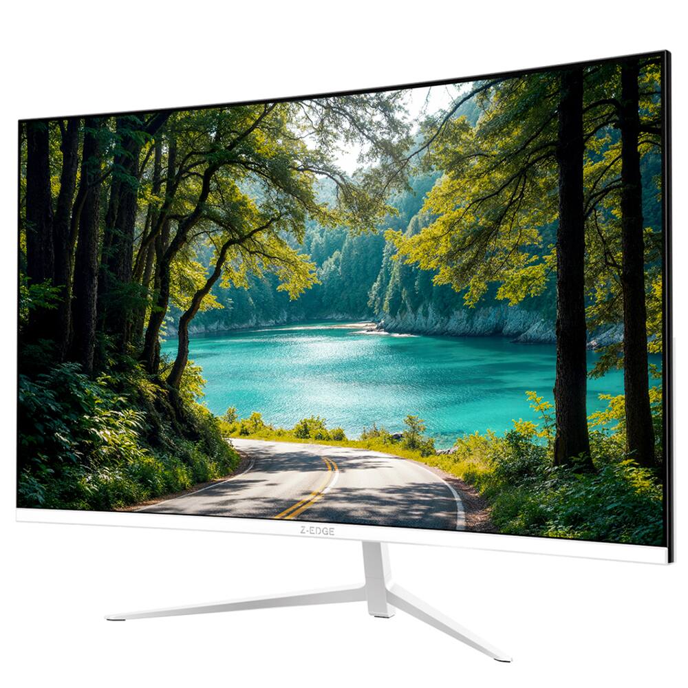Angle. Z-Edge - 24" 1080P 1920 x 1080 Full HD 100Hz Curved Monitor, with Eye-Care Technology - White.