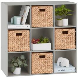 Best Choice Products - 9-Cube Bookshelf, 11in Display Storage Organizer w/ 3 Removable Back Panels - Gray