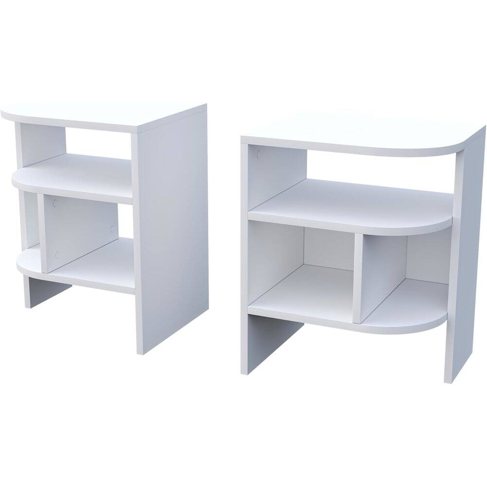 Angle. Atelier Mobili - Room Decor NightStands Set of 2 - Elegant Nightstands - White.
