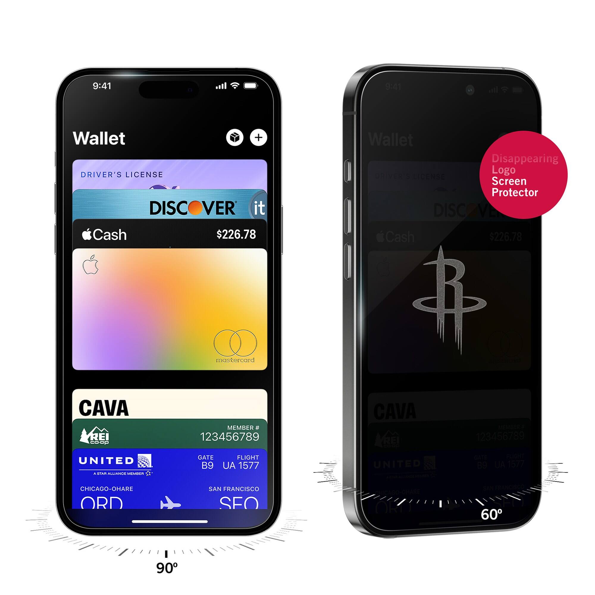 9:41
Wallet
DRIVER'S LICENSE
DISCOVER it
Apple Cash $226.78
mastercard
CAVA REI coop
MEMBER # 123456789
CAVA REI
MEMBER 123456789
UNITED STAR ALLIANCE MEMBER
GATE B9
FLIGHT UA 1577
UNITED
GATE FLIGHT B9 UA 1577
CHICAGO-OHARE ORD
SAN FRANCISCO SFO