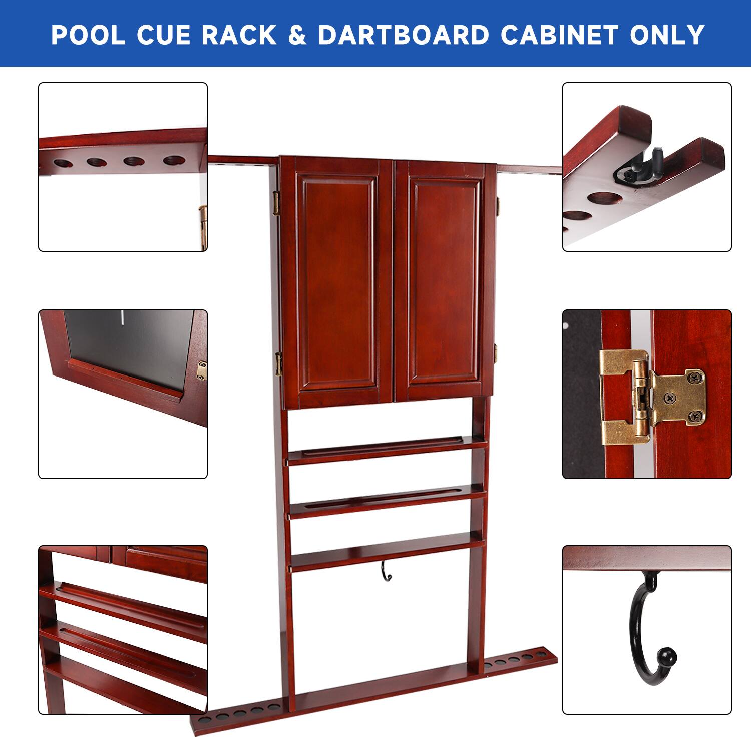 POOL CUE RACK & DARTBOARD CABINET ONLY