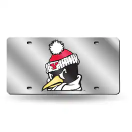 Rico Industries - Youngstown Penguins Mirrored Laser Cut License Plate Laser Tag - Multi