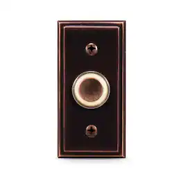 HEATH ZENITH - Oil Rubbed Bronze Metal Wired Pushbutton Doorbell