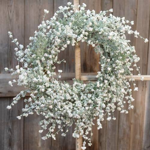 Front. BreeBe - Comet Dust Wreath 28" - Green.