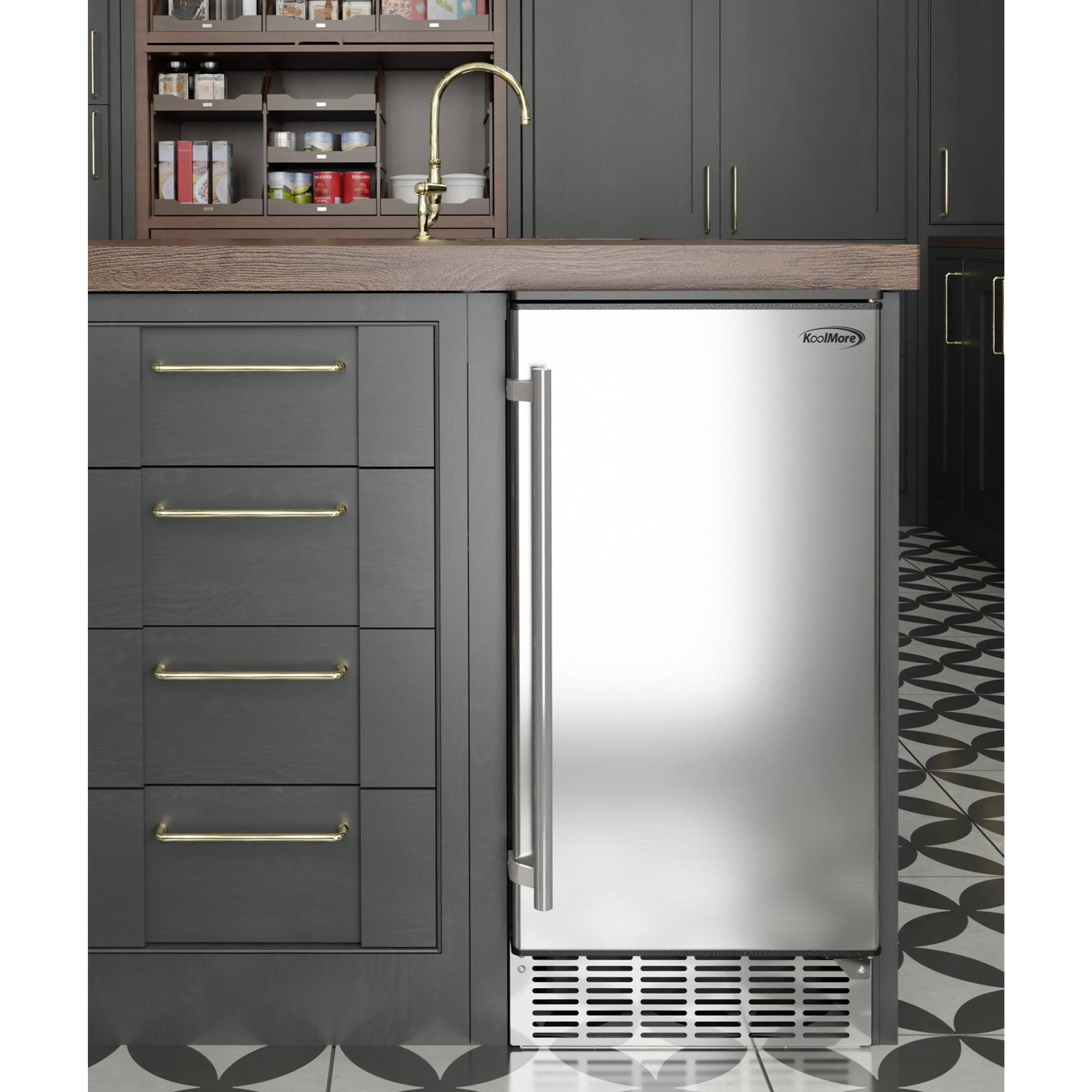Alt View 2. Koolmore - 15 in. Stainless-Steel Built-In/Free-Standing Ice Maker, 75lbs/24h, BIM75-BS. - Stainless Steel.