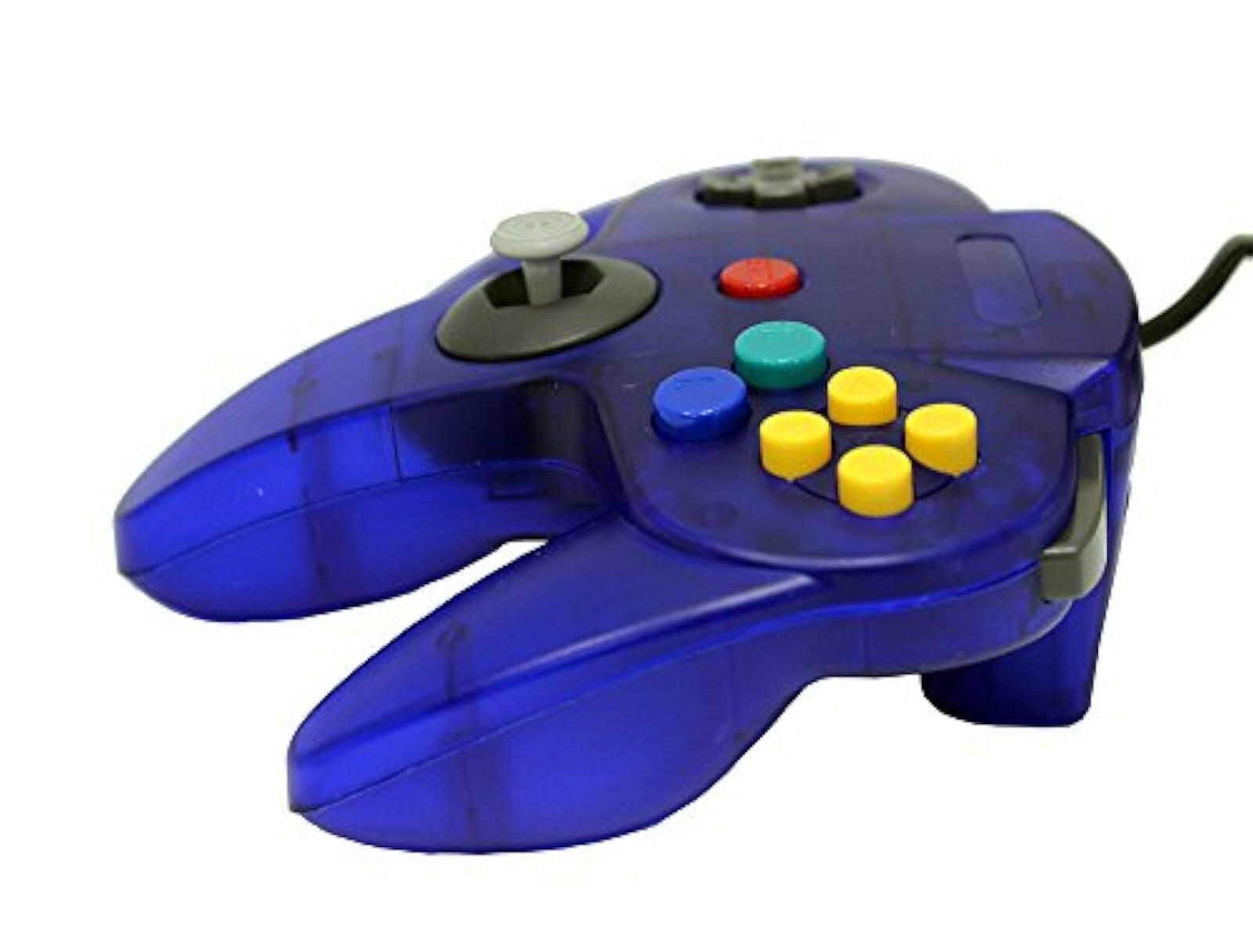 Alt View 1. Mars Devices - Transparent Blue Replacement Controller for Nintendo N64 - Blue.