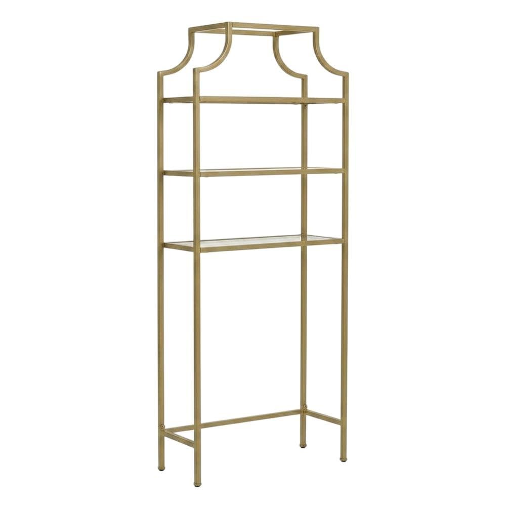 FurniFact - Space Saver Bathroom Vanity with Anti-Tip Hardware - Soft Gold