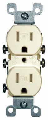 Leviton - M21-T5320-IMP 15 Amp Duplex Receptacle, 10 Count - No Color