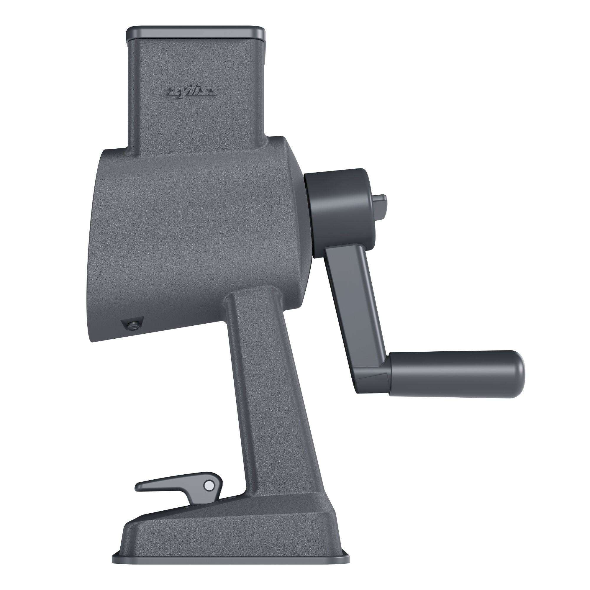 Alt View 1. Zyliss - Rotary Cheese Grater, Stainless Steel - Grey.