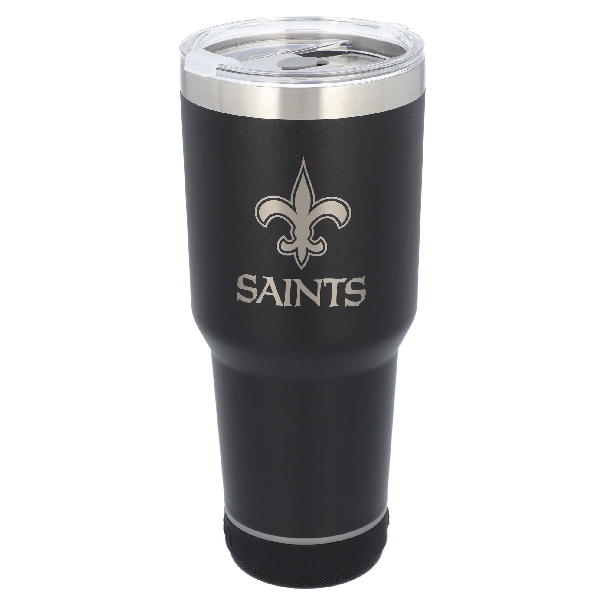 Front. The Memory Company - New Orleans Saints 30oz. Stainless Steel LED Bluetooth Tumbler - Multicolor.