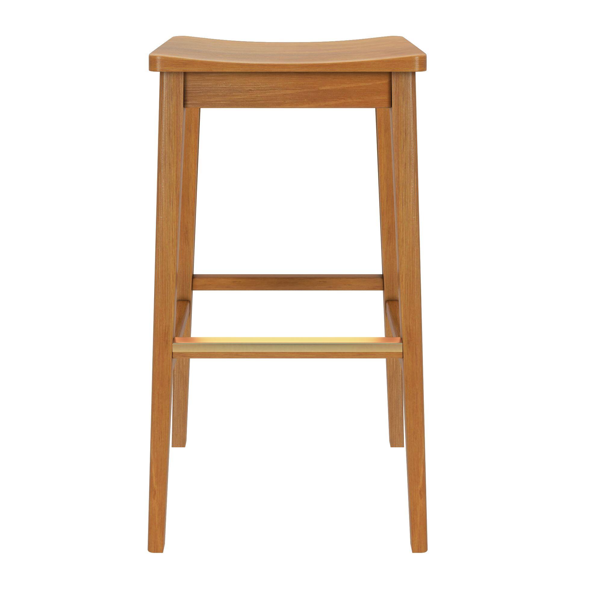 Alt View 5. Plank+Beam - Smythe Stool Bar Height (30in) - 2 pack|| Pecan - Pecan.
