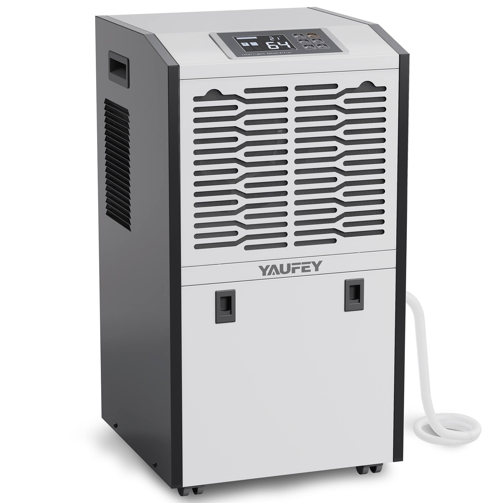 Alt View 4. Yaufey - 155 Pint 8000 Sq. Ft. Commercial Dehumidifier with Bucket for Home & Basements - White.