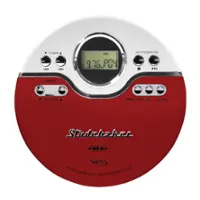 Studebaker - SB3703 Joggable Portable CD/MP3 Player - Red - Front_Zoom