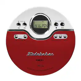 Studebaker - SB3703 Joggable Portable CD/MP3 Player - Red