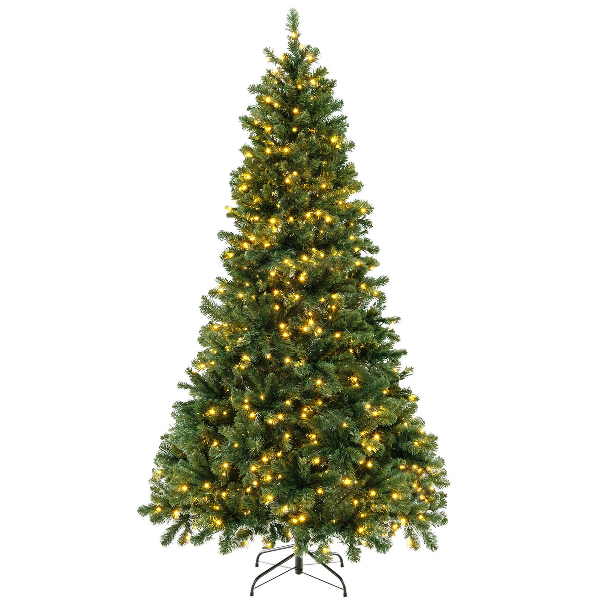 Alt View 9. Gymax - Gymax 7 FT Pre-Lit Artificial Christmas Tree Hinged Xmas Tree w/ 1188 Branch Tips & 700 LED Lights - Green.