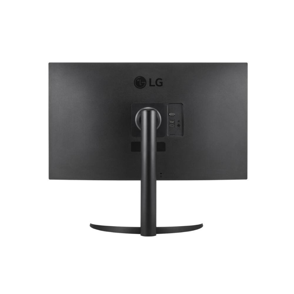 Back. LG - LG 32UR550K-B 32" 4K UHD Monitor, HDR10, HDMI/DP, Adjustable Stand.