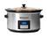 Front. Elite Gourmet - 8.5Qt. Digital Slow Cooker - Stainless-Steel/Black.