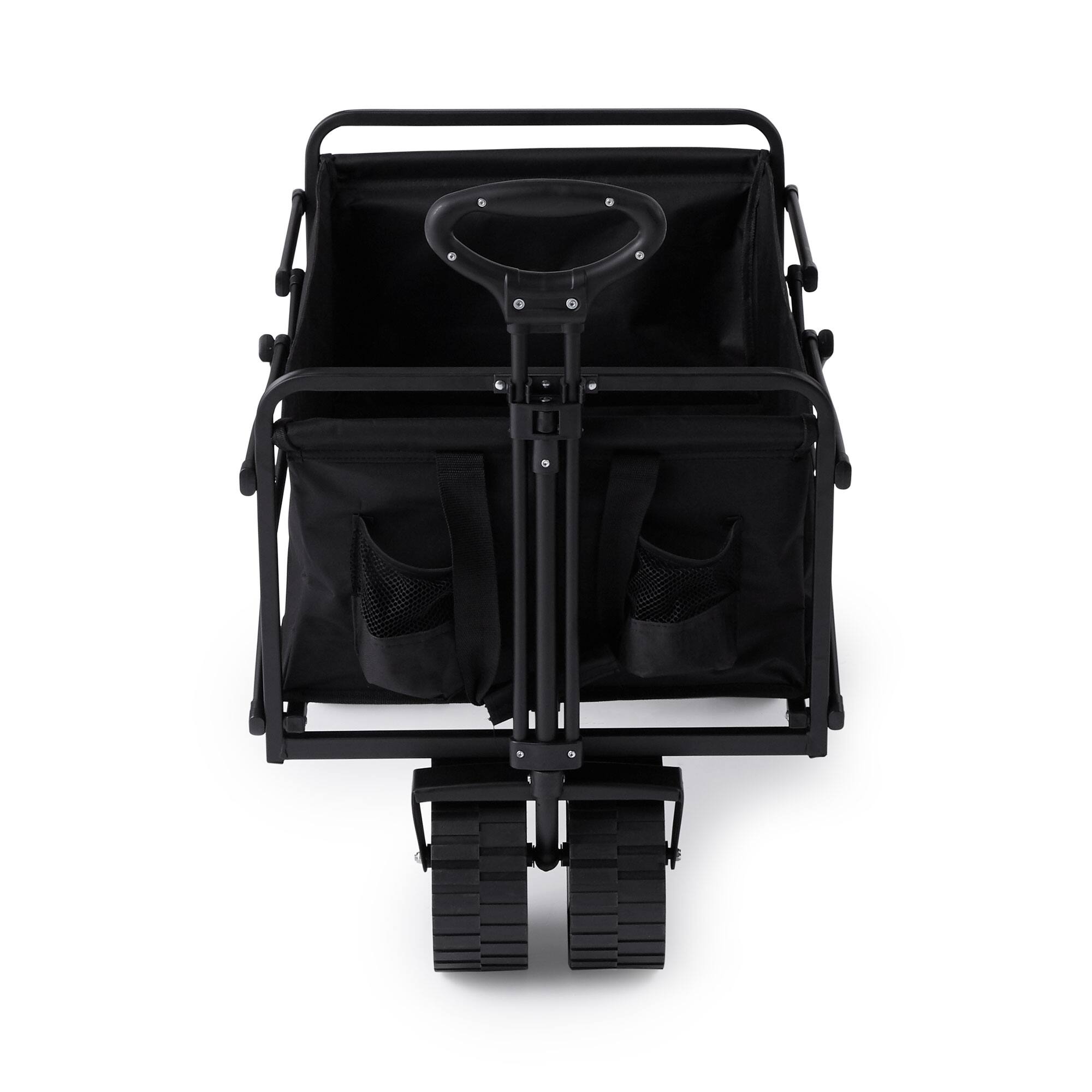 Alt View 4. SEINA - Seina 150lb Capacity Collapsible Steel Frame Outdoor Utility Wagon Cart, Black - Black.