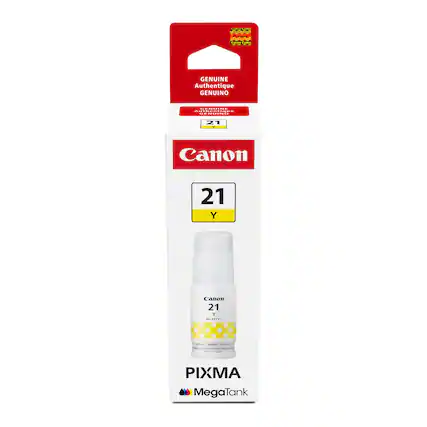Canon Genuine Authentique GENUINO EVI 21 Y Canon 21 Y GI-2T flow - Amarelo / Yellow - PIXMA MegaTank
