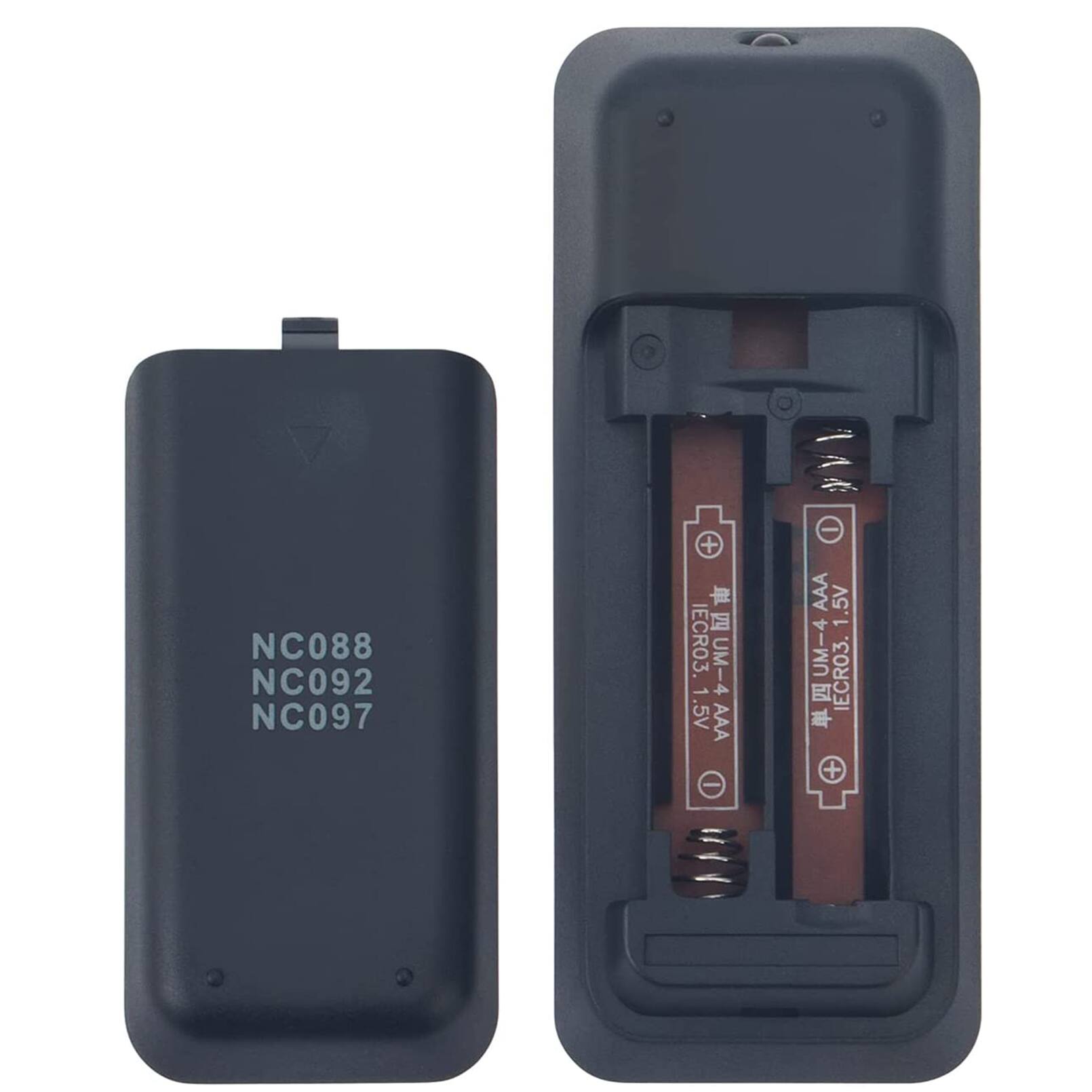 NC088 NC092 NC097

+ IECRO3. UM-4 1.5V AAA -
- AAA .5V 1  UM-4 IECRO3. +