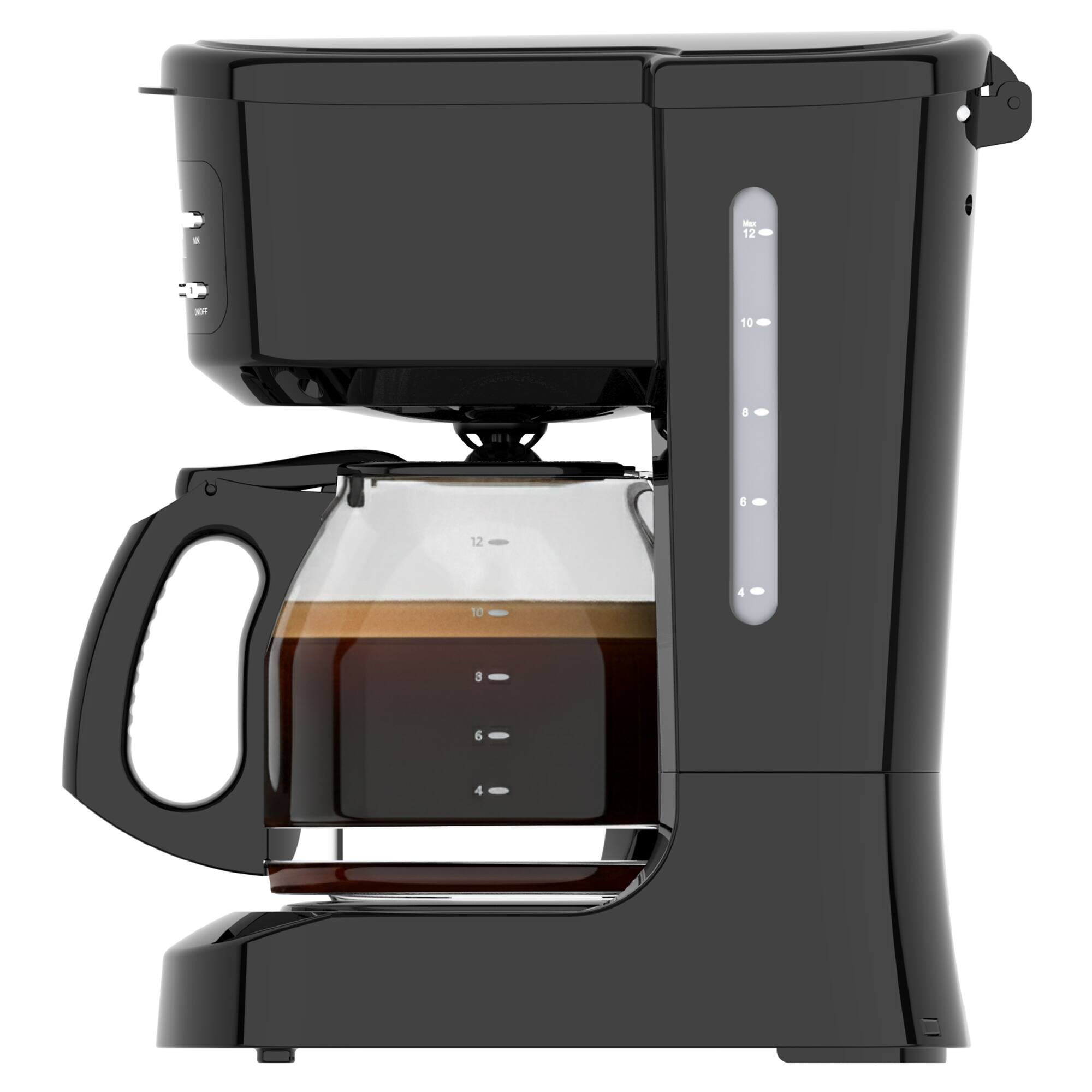 Alt View 1. Kitchen Elite - Kitchen Elite 12-Cup Digital Programmable Drip Coffee Maker with Glass Carafe - Black.