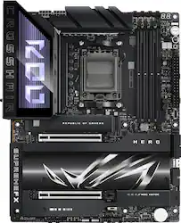 ASUS - ROG CROSSHAIR X870E HERO (Socket AM5) AMD X870 ATX DDR5 Wi-Fi 7 Motherboard - Black - Front_Zoom