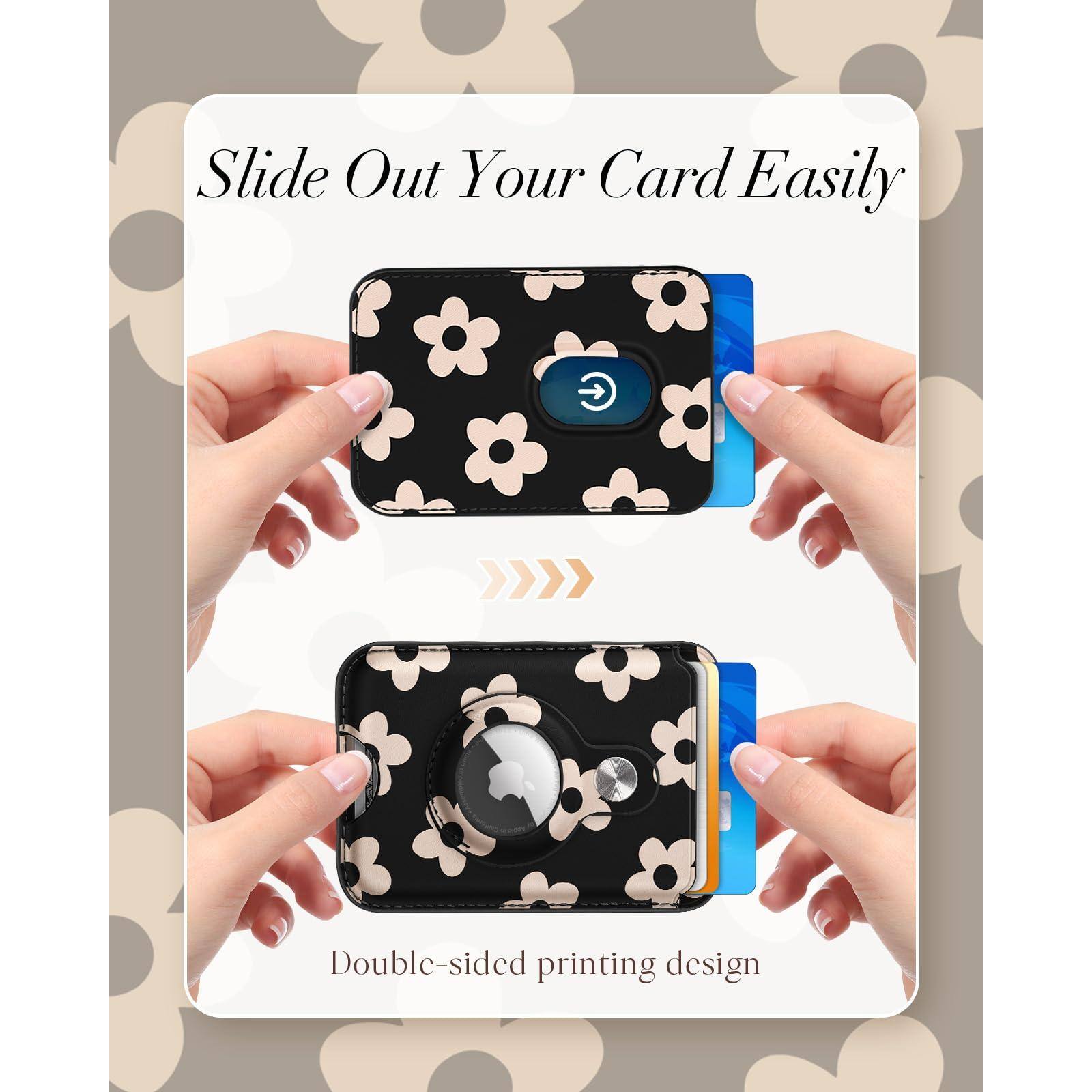 Alt View 1. Jadie Link - Magnetic Phone Wallet Airtag Holder Women Cute Card Compatible Magsafe 1615141312 Series Mag Wallets Rfid Fit Cards - Strawberry.