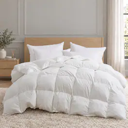 Peace Nest - Heavyweight Extra Warmth Goose Feather Down Fiber Duvet Comforter Insert, California King - White
