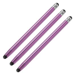 Unique Bargains - 3pcs Stylus Pens for Touch Screens Dual Rubber Tips Capacitive Stylus Universal Tablet Pen Sensitivity Precision - Purple