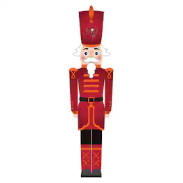 Fan Creations - Tampa Bay Buccaneers 46" Nutcracker Leaner - Multicolor