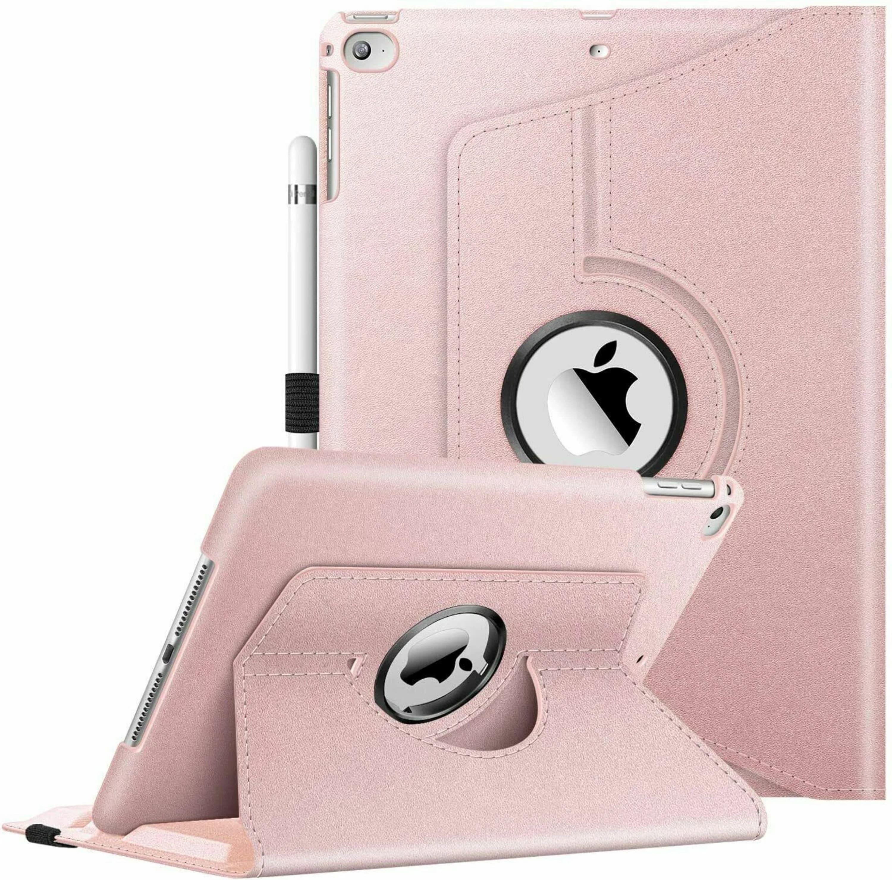 Kitcheniva - Full Rotation Folio Case For iPad 9.7 Inch 6th And 5th Gen With Multi Angle Stand - Rose Gold