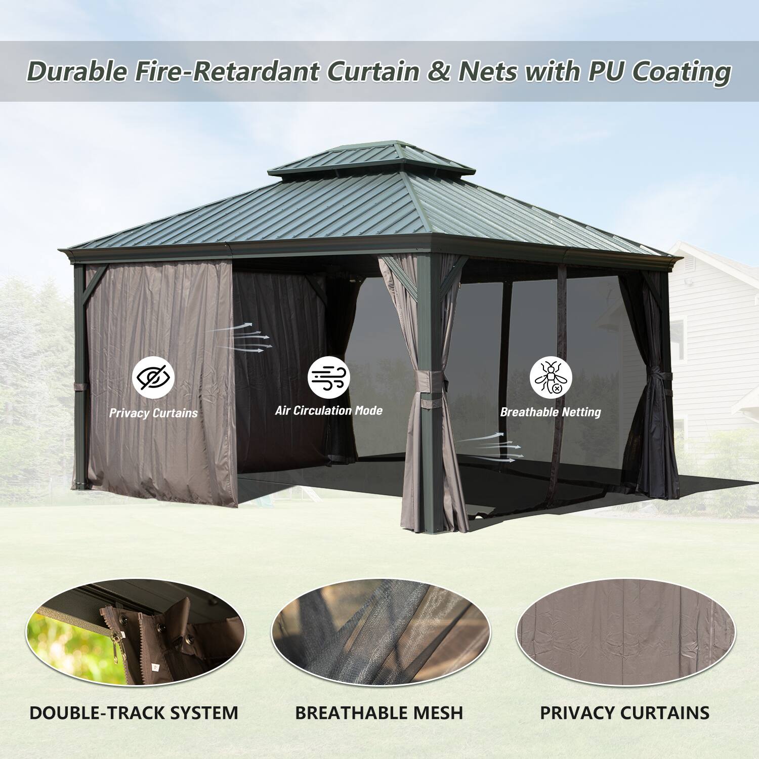 Durable Fire-Retardant Curtain & Nets with PU Coating

Privacy Curtains
Air Circulation Mode
Breathable Netting

DOUBLE-TRACK SYSTEM
BREATHABLE MESH
PRIVACY CURTAINS