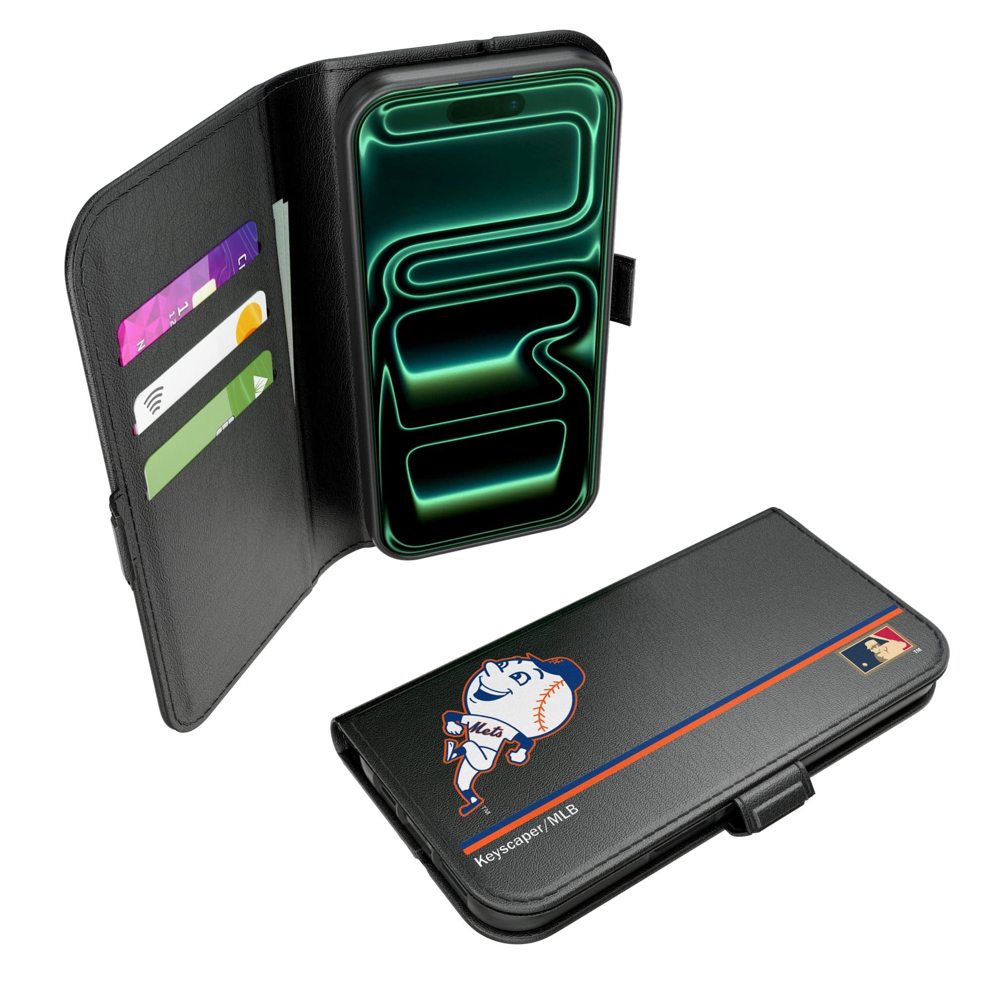Keyscaper - MLB - New York Mets - iPhone Folio 2.0 Case - 17 Pro Max - Black price history on PriceWatchPro