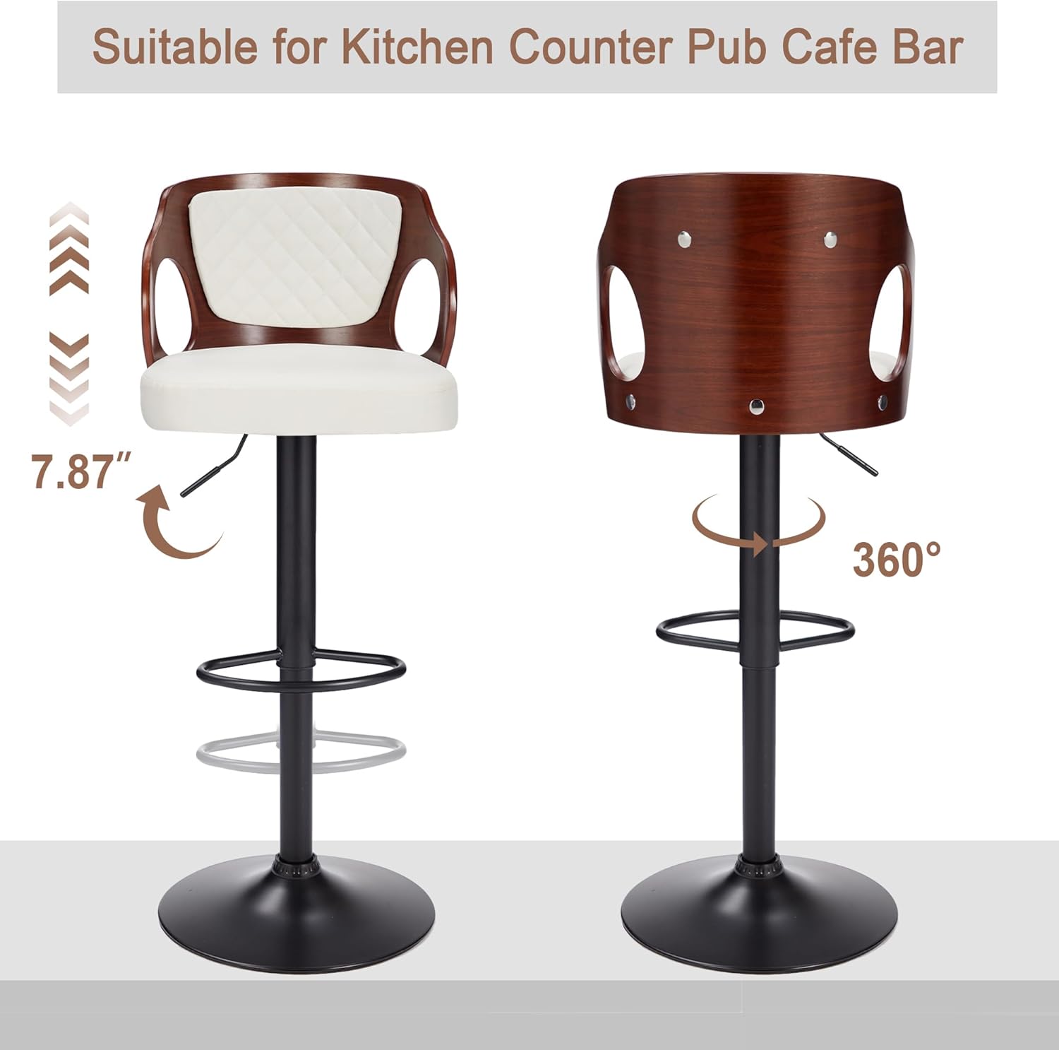 Suitable for Kitchen Counter Pub Cafe Bar

7.87"

360°