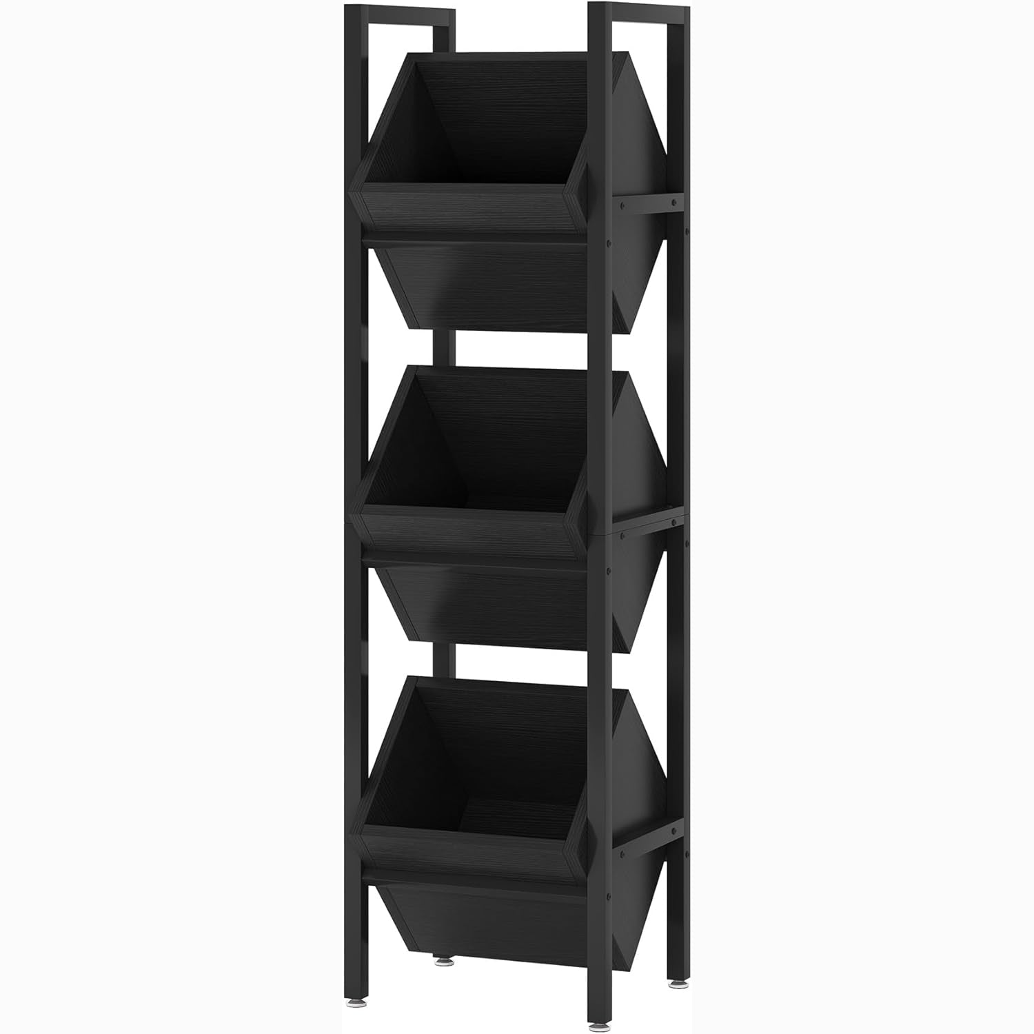 Alt View 5. Tribesigns - Office Breakroom Wine Rack, For Bottle Storage and Display in Staff Lounges and Reception Areas - Black.
