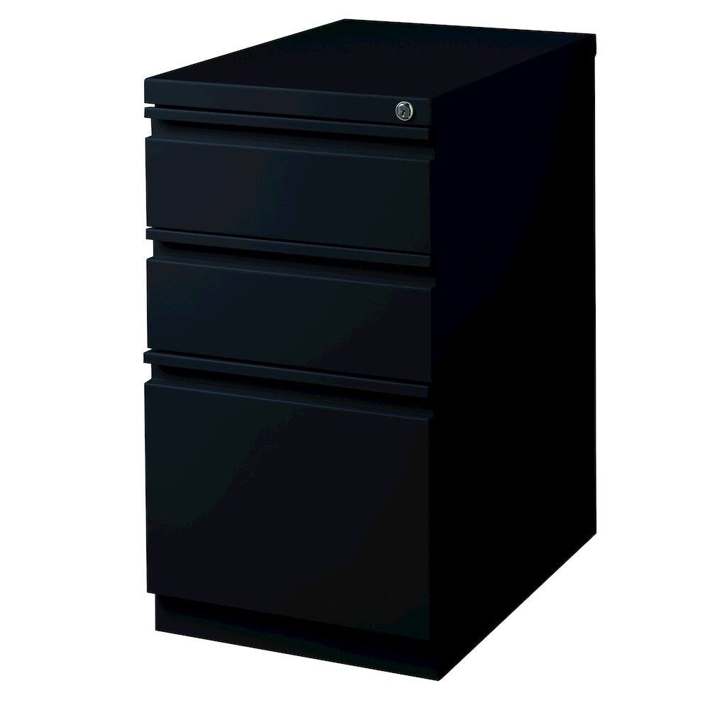Alt View 3. Hirsh - Hirsh 23" Deep Mobile Pedestal File Cabinet 3 Drawer Box-Box-File, Black - Black.