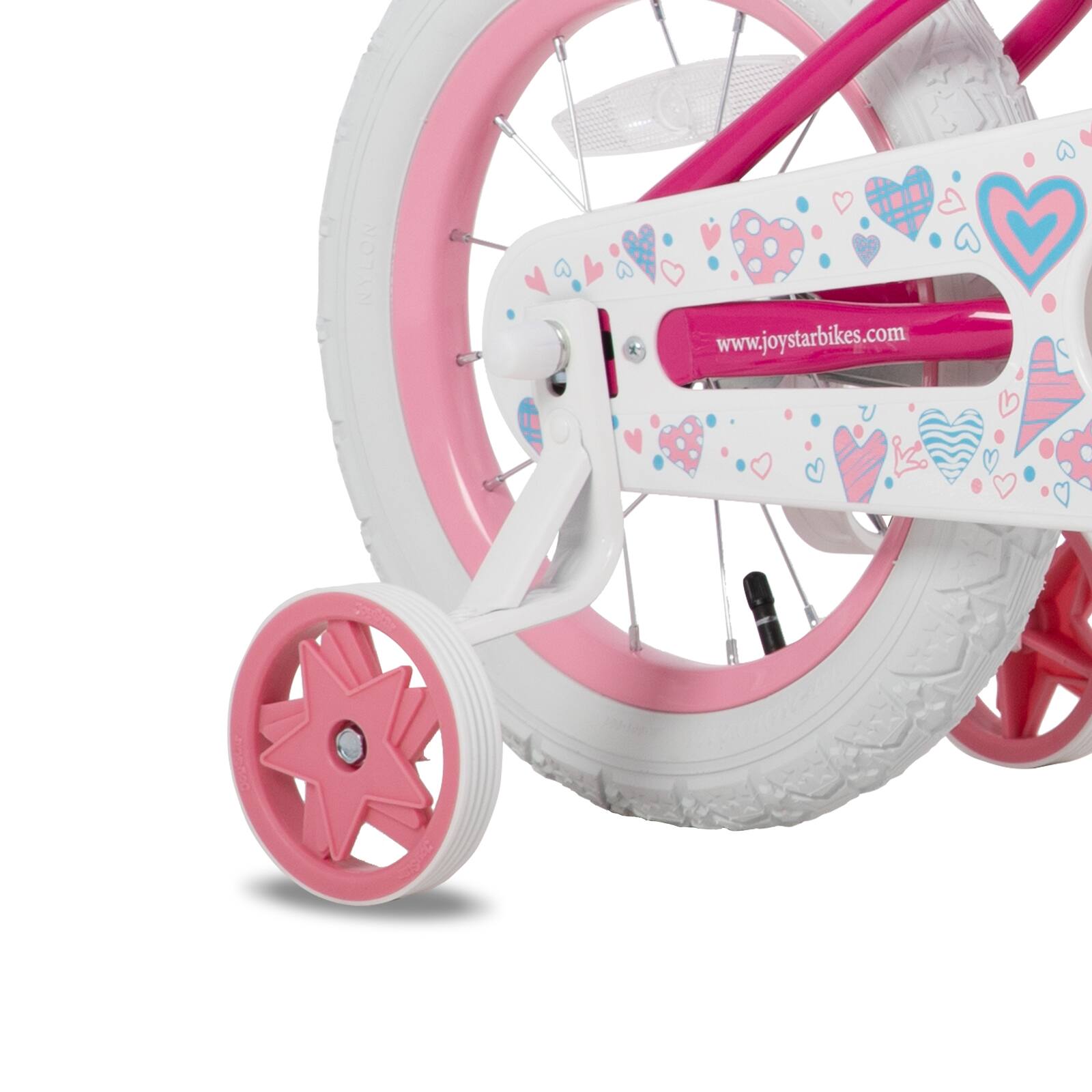Alt View 5. JOYSTAR - JOYSTAR Angel Kids Bike for Toddlers Ages 2-4, Children's Bicycle with Training Wheels Basket for Girls Boys, 12" Pink - Pink.