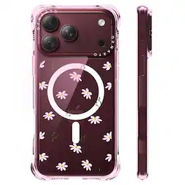 Ornarto - Magnetic for iPhone 18 Pro Max Case / 17 Pro Max Case, Slim Translucent Matte Phone Case - Pink Daisy