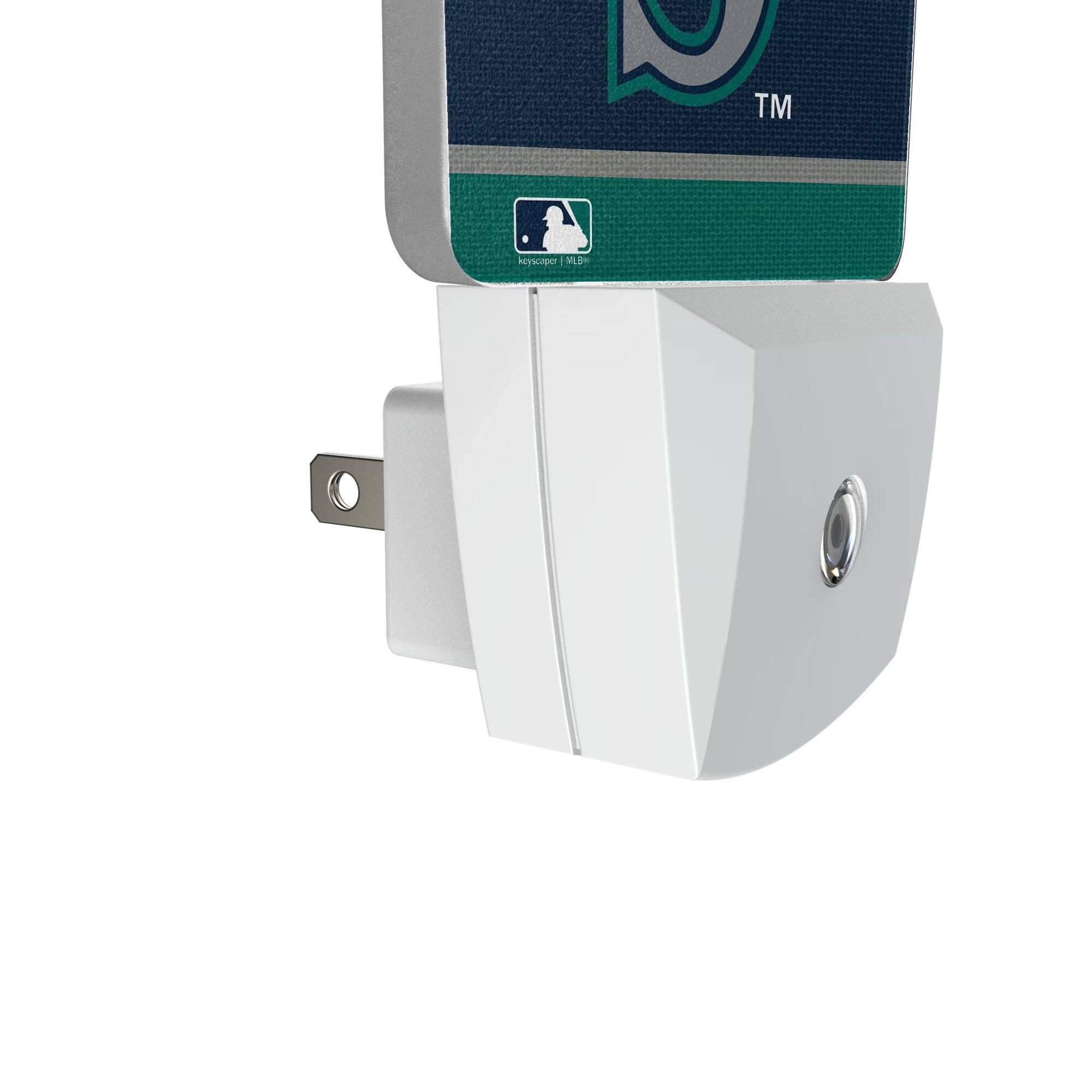 Alt View 2. Keyscaper - Seattle Mariners Stripe Design Nightlight 2-Pack - Multicolor.