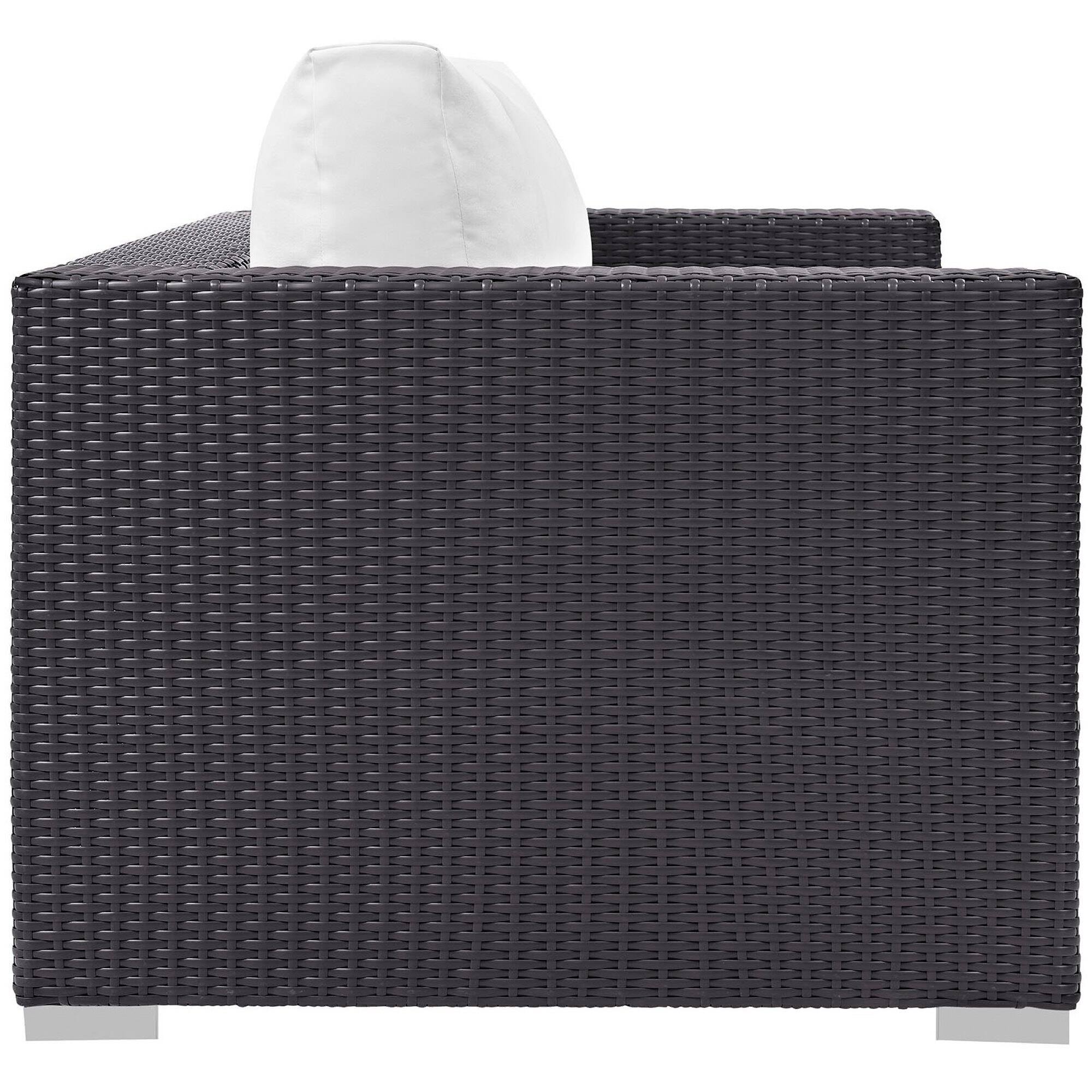 Left. Modway - Convene Outdoor Patio Loveseat by Modway - Espresso White.