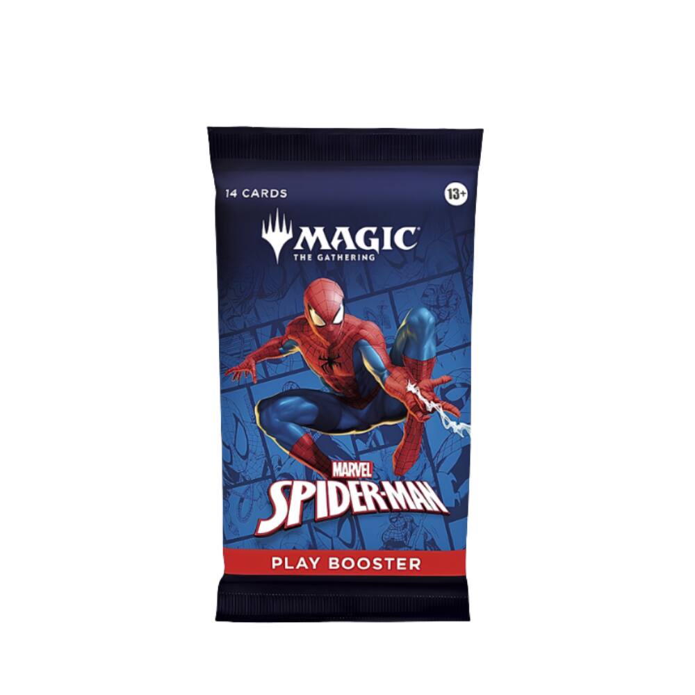 14 CARDS  
13+  
THE MAGIC GATHERING  
MARVEL SPIDER-MAN PLAY BOOSTER