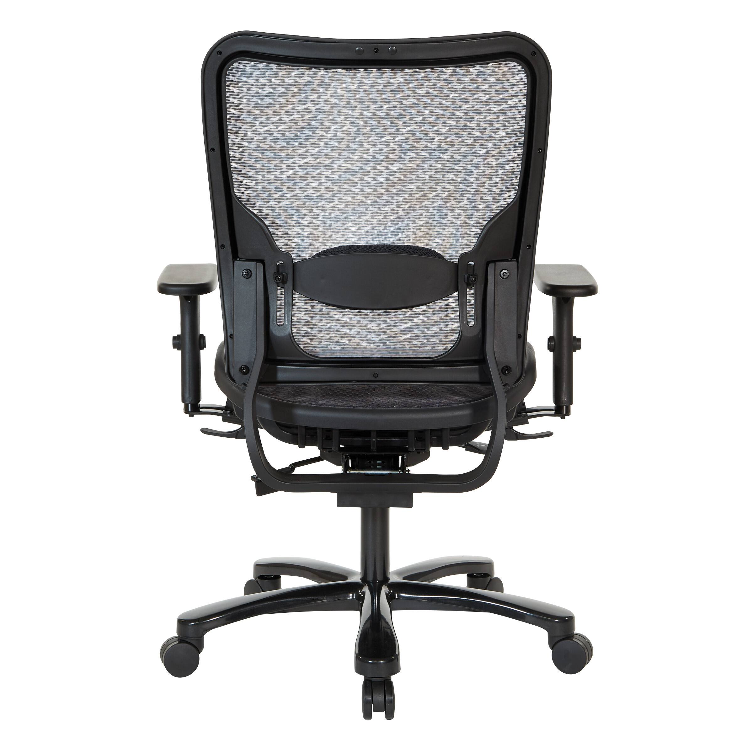 Alt View 1. Office Star Products - Air Grid Seat/Back Big & Tall Chair - Black.