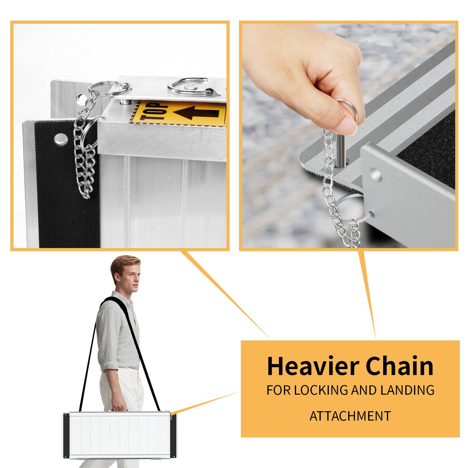 Heavier Chain  
FOR LOCKING AND LANDING ATTACHMENT